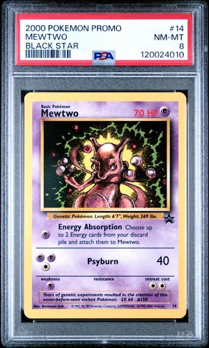 Mewtwo graded PSA 8 for sale on eBay