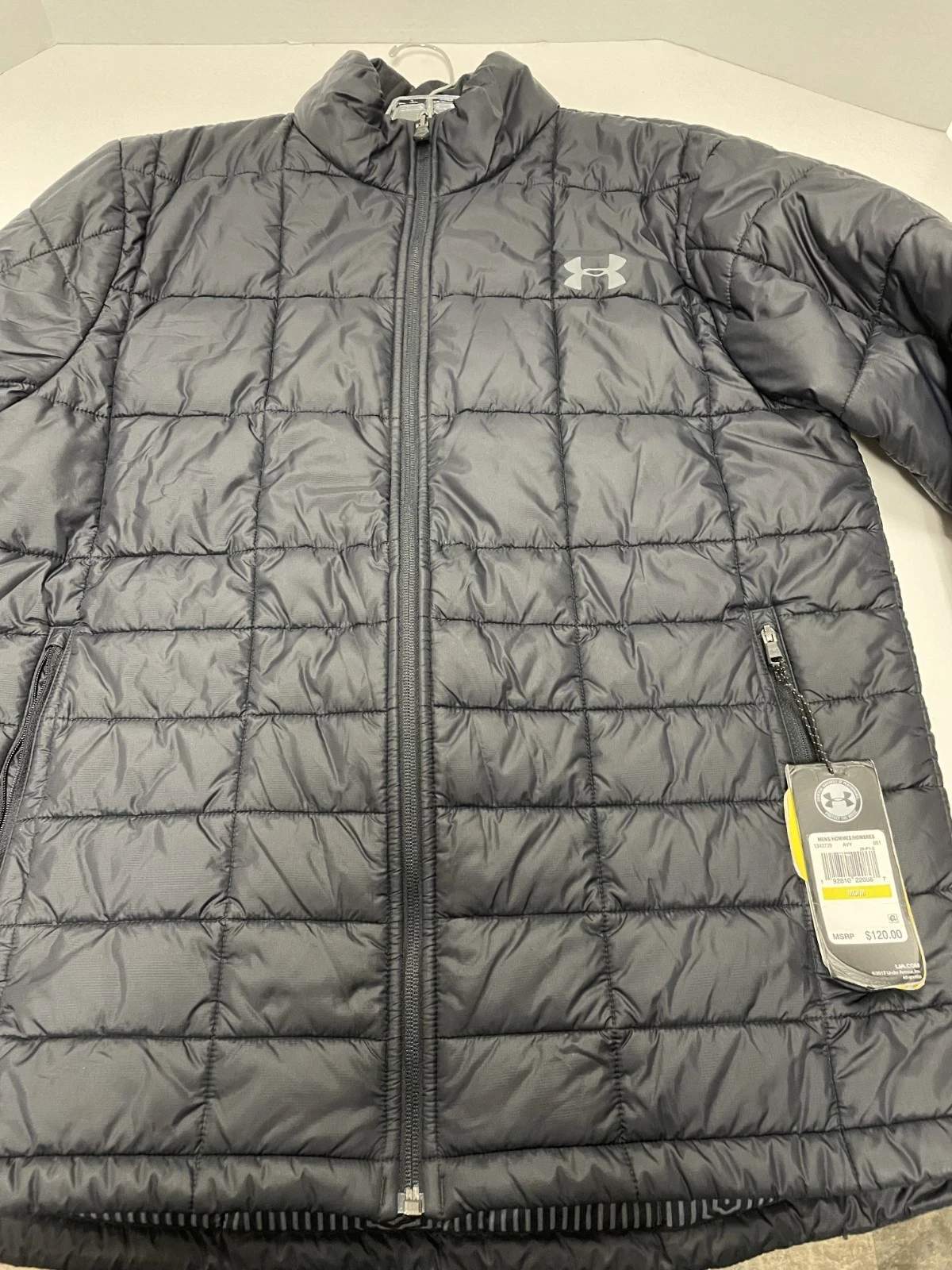 UNDER ARMOUR STORM PUFFER JACKET MEN'S M LOOSE FIT REPELS WATER FULL ZIP