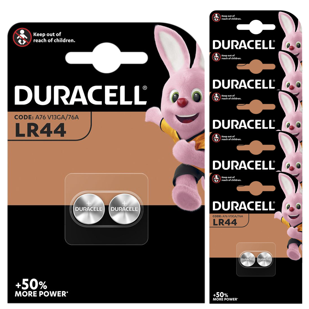 Duracell LR44 AG13 A76 V13GA Button Cell Batteries x 12 **Long Expiry**