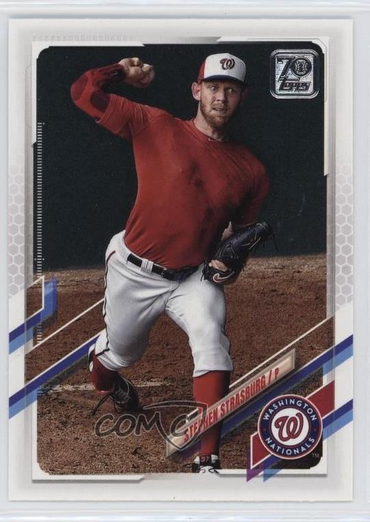 2021 Topps Image Variation SP (Red Shirt) Stephen Strasburg #400 0lm4