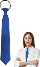 Womens Tie Black Tie for Woman, Adjustable Pre Tied Clip on Ties for Women Girls