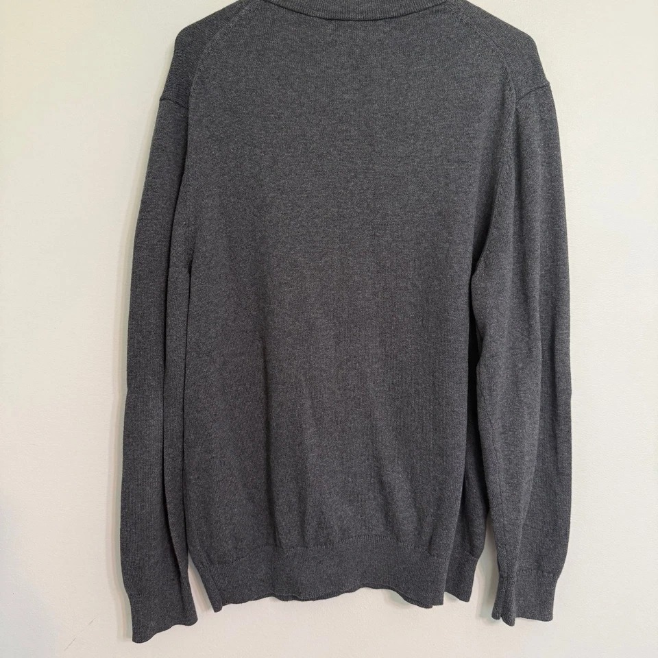 Vineyard Vines Men's Gray Wool Cashmere Blend 1/2 Zip Pullover Sweater - Image 2 of 4