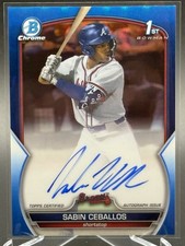 SABIN CEBALLOS 2023 Bowman Draft 1st Auto True Blue Refractor /150 CDA-SC