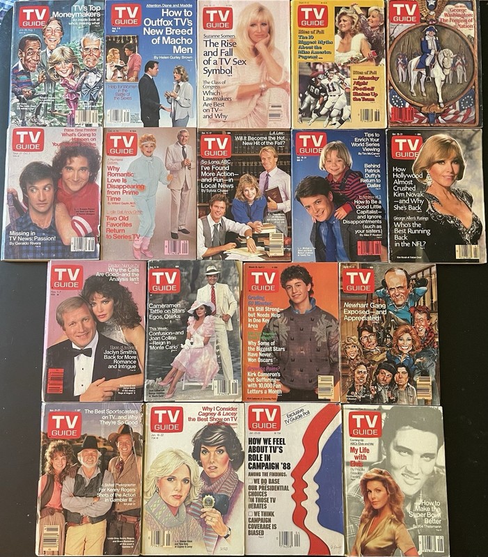 TV Guide lot of 18 1986-1988 Kansas City edition 