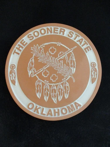 Vintage Frankoma Terra Cotta Oklahoma Trivet