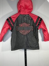 Youth Harley Davidson Motorcycle Fleece Reversible Jacket kids sz 4