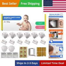Magnetic Cabinet Locks for Babies 6 Pack Locks with 2 Keys, Eco Baby Baby Pro...