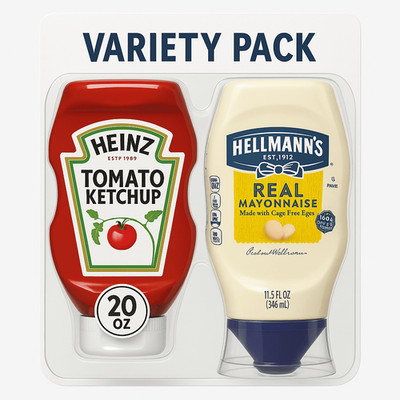 Heinz & Hellmann s Condiment Duo Variety Pack, Ketchup (20 oz),Real Mayo 11.5 fl