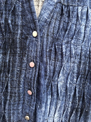 womens Westport size 2X blue pleated roll tab sleeve top - Picture 4 of 10