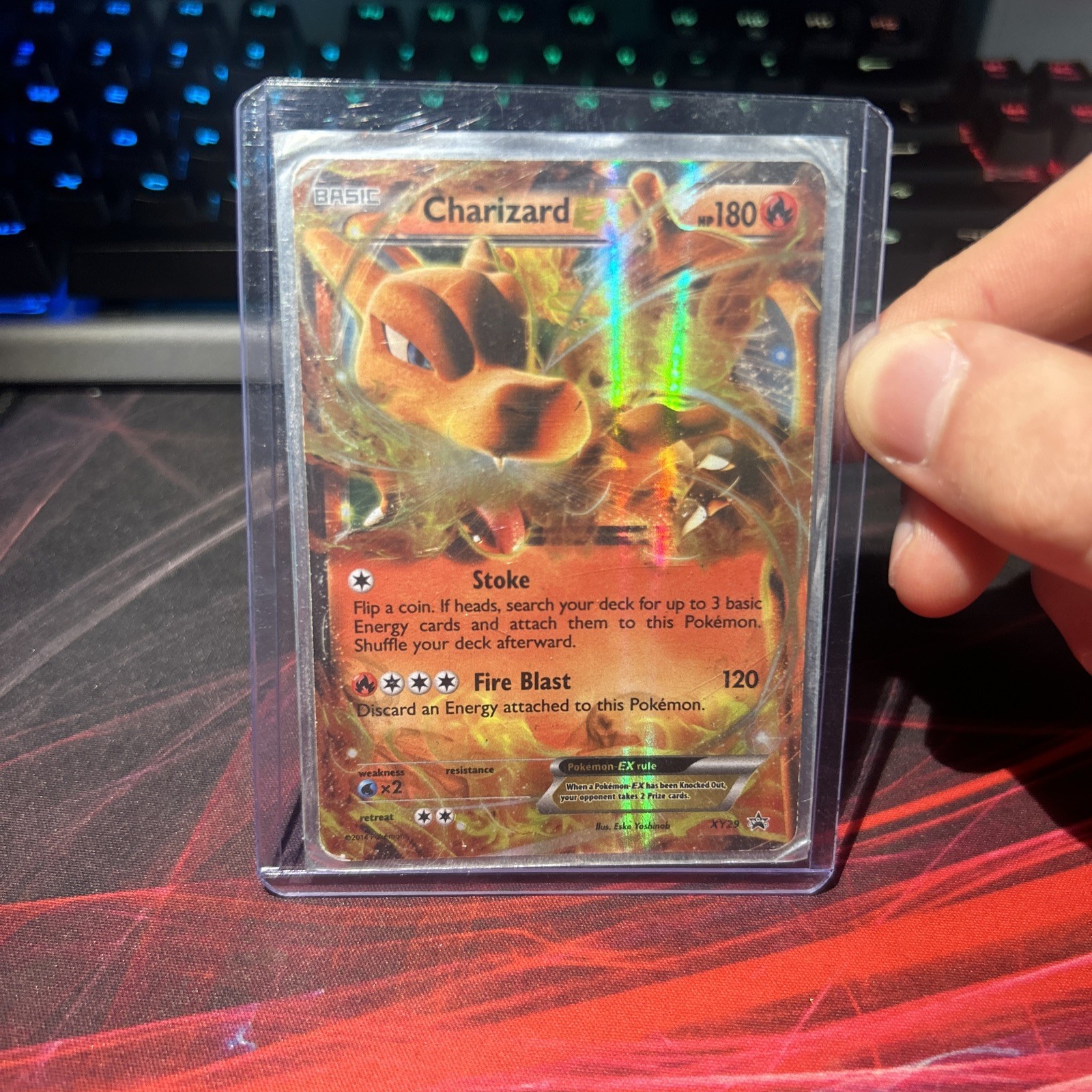 Pokémon TCG Charizard EX XY29 XY Promo Holo Card English 180 HP Basic NM 