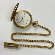 TISSOT A5728 Watch Vintage Pocket Watch Gold Emboss Shield 4.6cm 35cm Chain