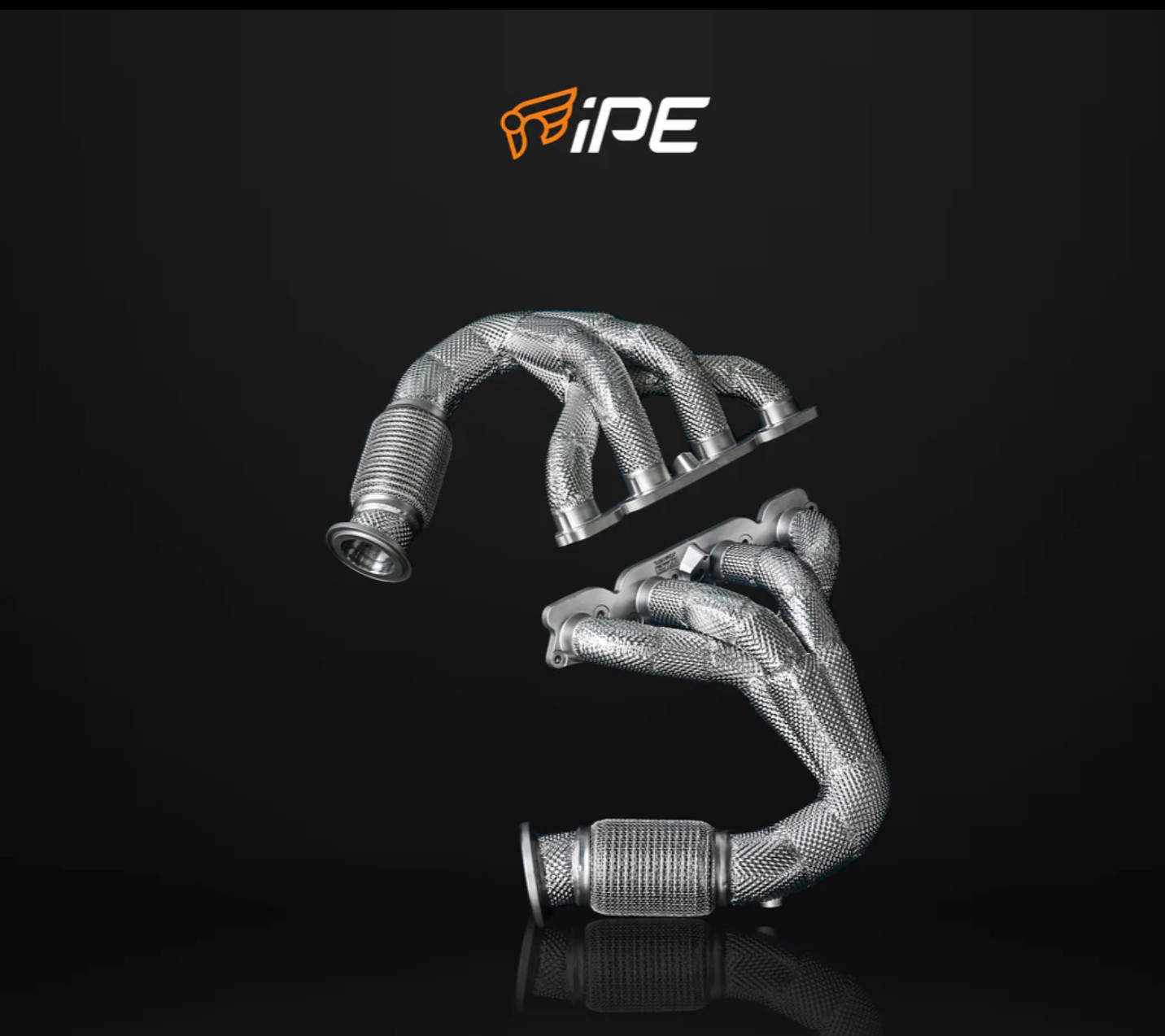 Ferrari 458 Speciale iPE Header with Heat Protector Stainless Steel