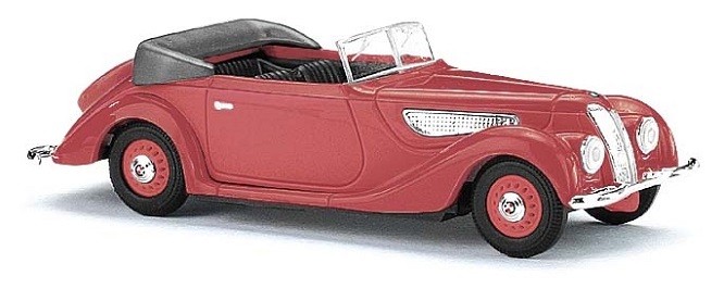 Busch 40288 - 1/87 / H0 EMW 327 Convertible, Red, Year 1952 - New