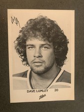 Vintage Autographed DAVE LUMLEY  1980-81 Edmonton Oilers Zellers Photo