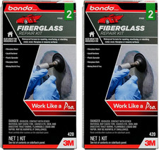Bondo Fiberglass Resin Repair Kit, 00420, 0.45 Pint Each Pack of 2 All-In-On
