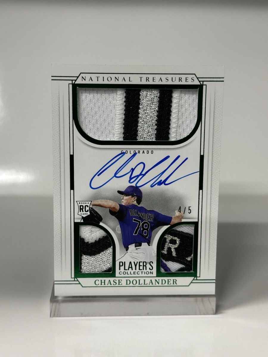 Panini National Treasures Chase Dollander Rookie Patch Auto 4/5 