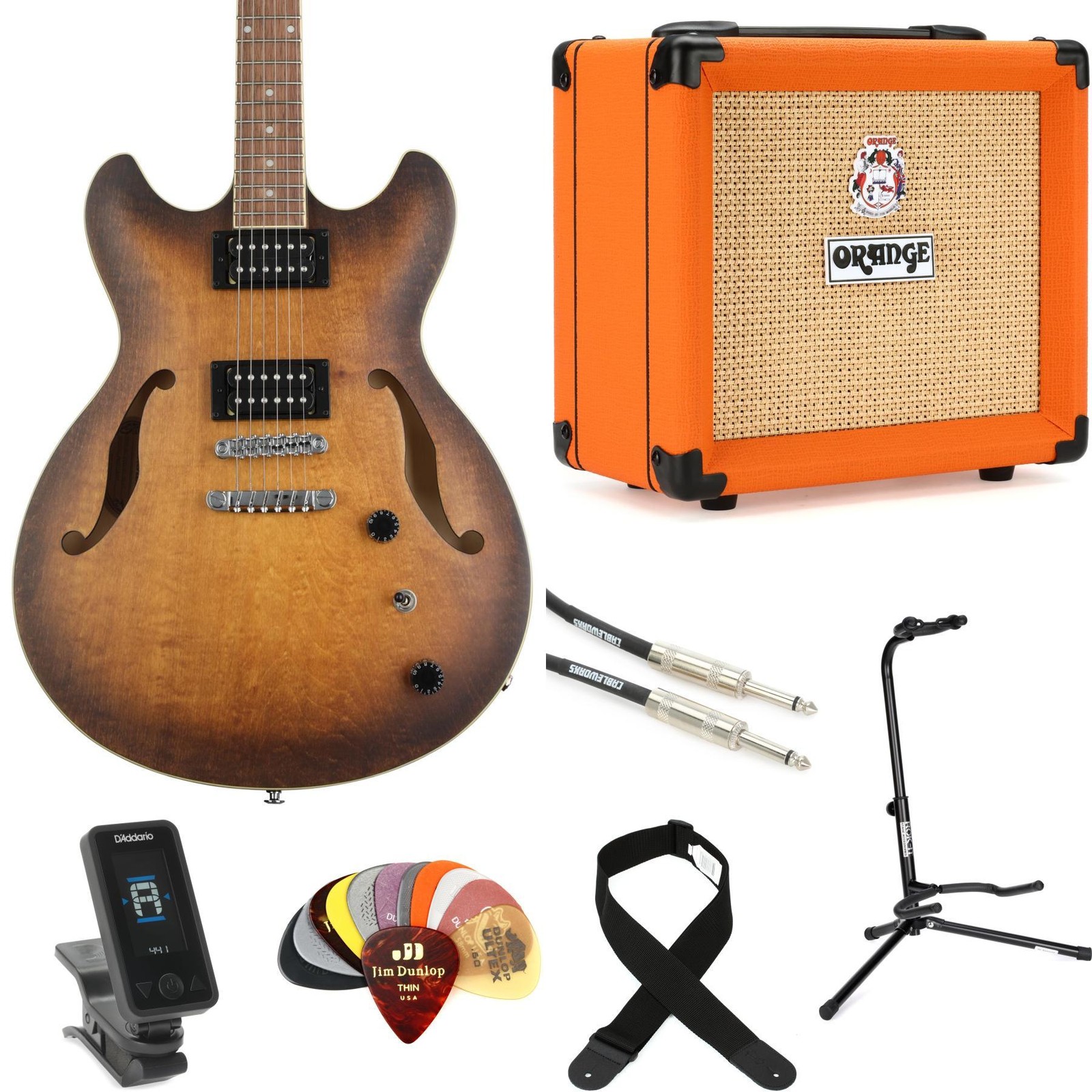 Ibanez Artcore AS53 и Orange Crush 12-амперная пачка - Tobacco Flat 92090₽