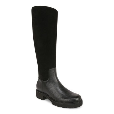 Vionic Fallbrook Women 9 Black Leather Waterproof Knee High Riding Boot HAWK3074