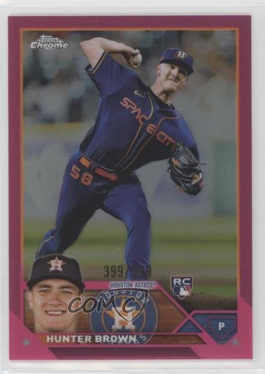 2023 Topps Chrome Magenta Refractor 399/399 Hunter Brown #197 Rookie RC 1my2
