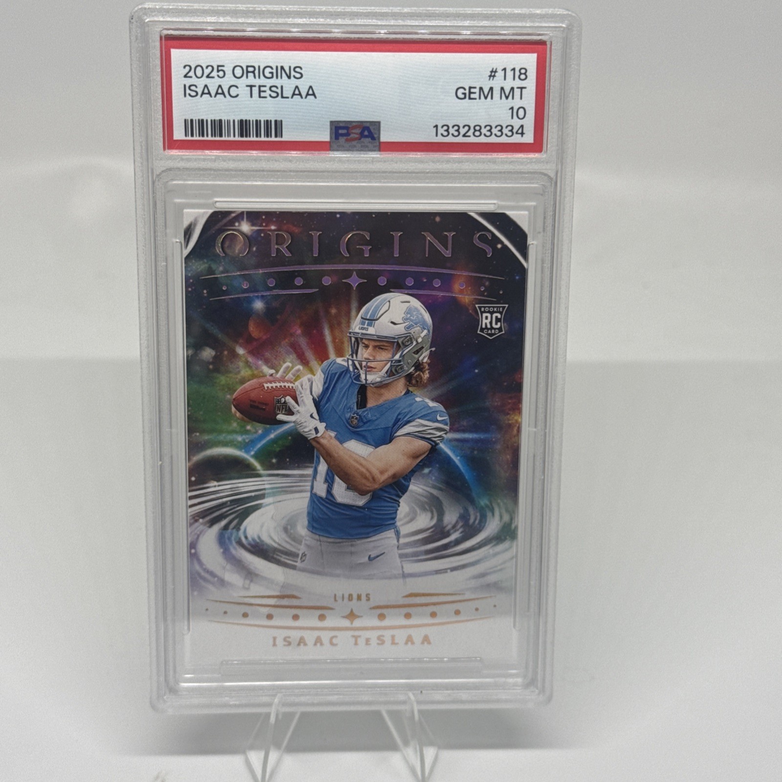 2025 Panini Origins - Rookies Isaac Teslaa #118 (RC) PSA Gem Mint 10