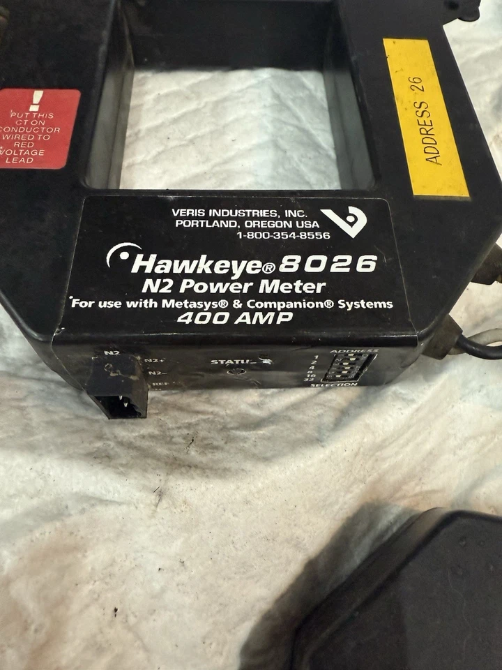Hawkeye 8026, medidor de potencia N2, 400a, VERIS Industries, Metasys y acompañante Foto 2 de 4