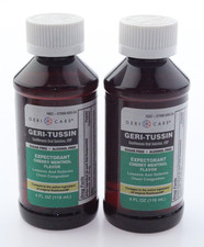 2-PACK / GeriCare Tussin Cold and Cough Relief Guaifenesin Syrup - 4 Fl Oz Each