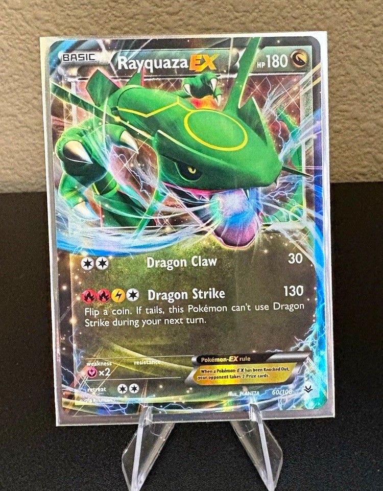 Pokemon TCG Rayquaza EX 60/108 Roaring Skies Ultra Rare Holo English LP