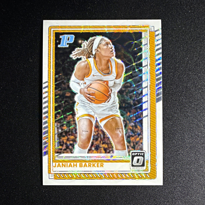 2025-26 Panini Donruss Optic 102 Janiah Barker Rookie RC White Scope /49 SP