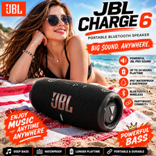 JBL Charge 6 Portable Bluetooth Speaker Wireless Loud Bass Waterproof Music HiFi