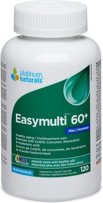Platinum Naturals Easymulti 60+ for Men Comprehensive Multivitamin 120pcs NEW