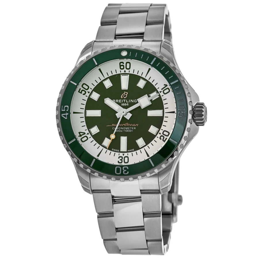 New Breitling Superocean Automatic 44 Green Dial Men's Watch A17376A31L1A1