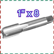 1PCS 1"-8 UNC Thread Tap Left Hand, HSS 1" x 8 UNC Straight Fluted Machine Tap