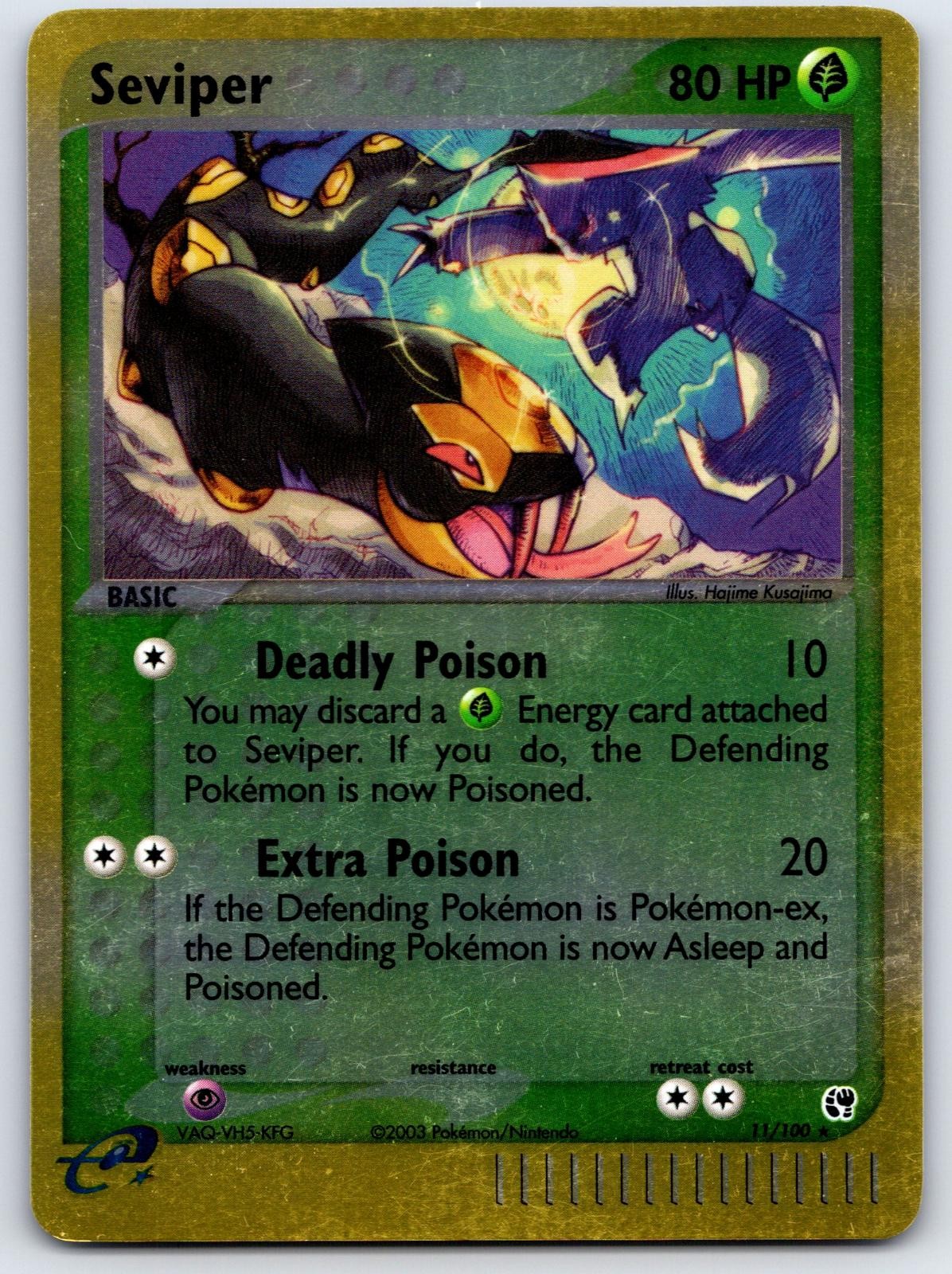 Seviper 11/100 Holo Rare Sandstorm Pokemon Reverse Holo NM/M