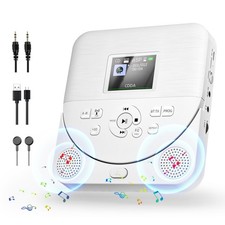 Bluetooth CD Player Portable for Home with Dual Speakers, FM Transmitter, Rec...