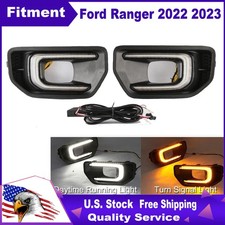 1 Pair Led Daytime Running Fog Light Turn Signal Lamp Drl For Ford Ranger 22 23 1 Pair Led Daytime Running Fog Light Turn Signal Lamp Drl For Ford Ranger 22 23