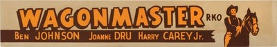 John Ford WAGON MASTER WAGONMASTER Original mini-banner poster for the #160945