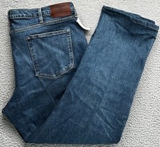  70 New Lands' End Men's Traditional Fit CW 5 Pocket Denim Jeans Blue 37x32