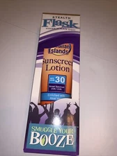 Smuggle Your Booze Sunscreen Bottle Stealth 8oz Flask (Orange)