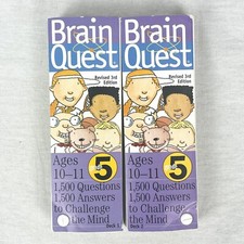 2005 Brain Quest Grade 5 Questions/Answers Revised 3rd Edition Decks 1  2 Used