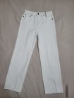 Giani Bini Junior Size 12 High Rise Split  Front Straight Leg  Jeans White — photo 2