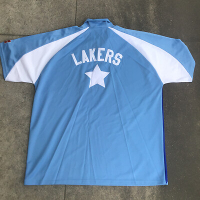 90'LAKERS 水色 ユニフォーム XL HARDWOOD CLASSICS Los Angeles Lakers Hardwood Classics Throwback Blue Warm Up
