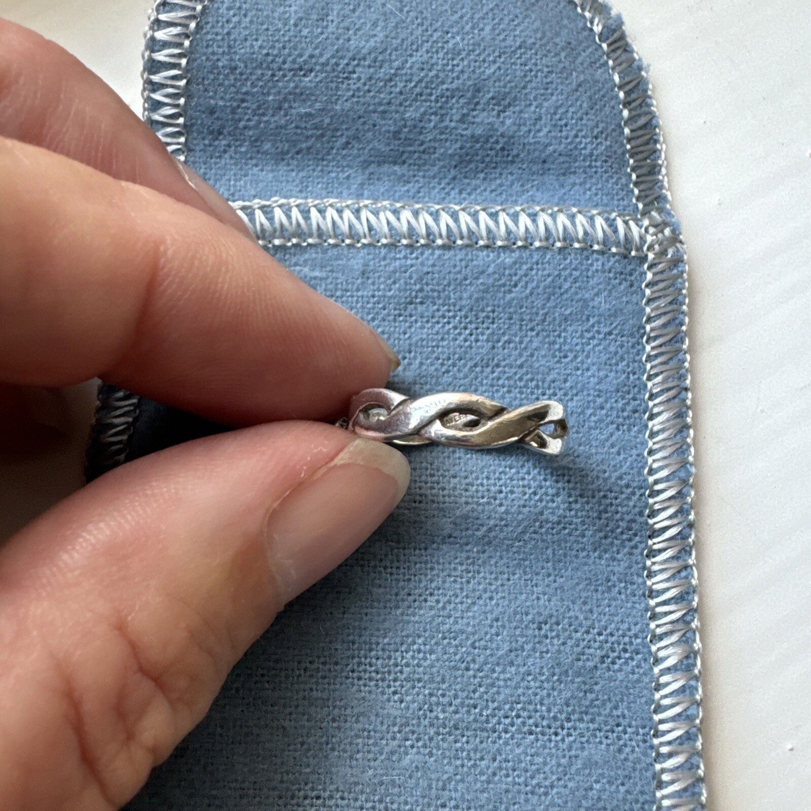 James Avery A Initial Charm Dangle Ring Size 6 Wi… - image 3