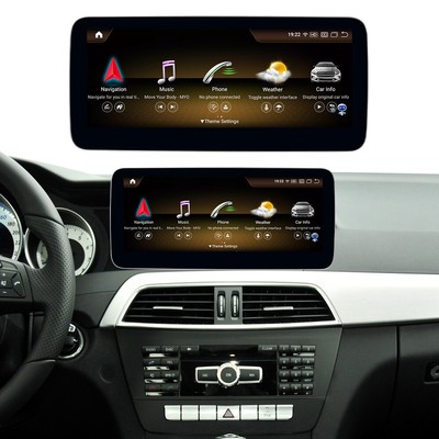 12.3'' Android 13 Display For Mercedes Benz C W204 NTG 4 4.x Bluetooth USB Navi
