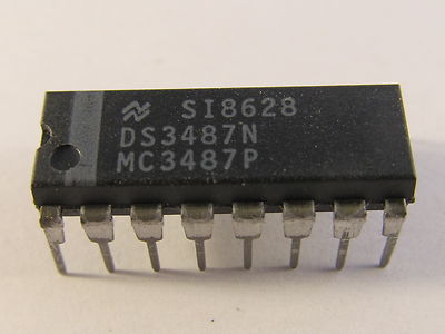5 Stück - DS3487N NSC Quad TRI-STATE Line Driver im DIP16 Gehäuse - AE12/7217