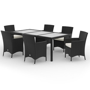 B-Ware Poly Rattan 6+1 Sitzgruppe Sitzgarnitur Essgruppe ...