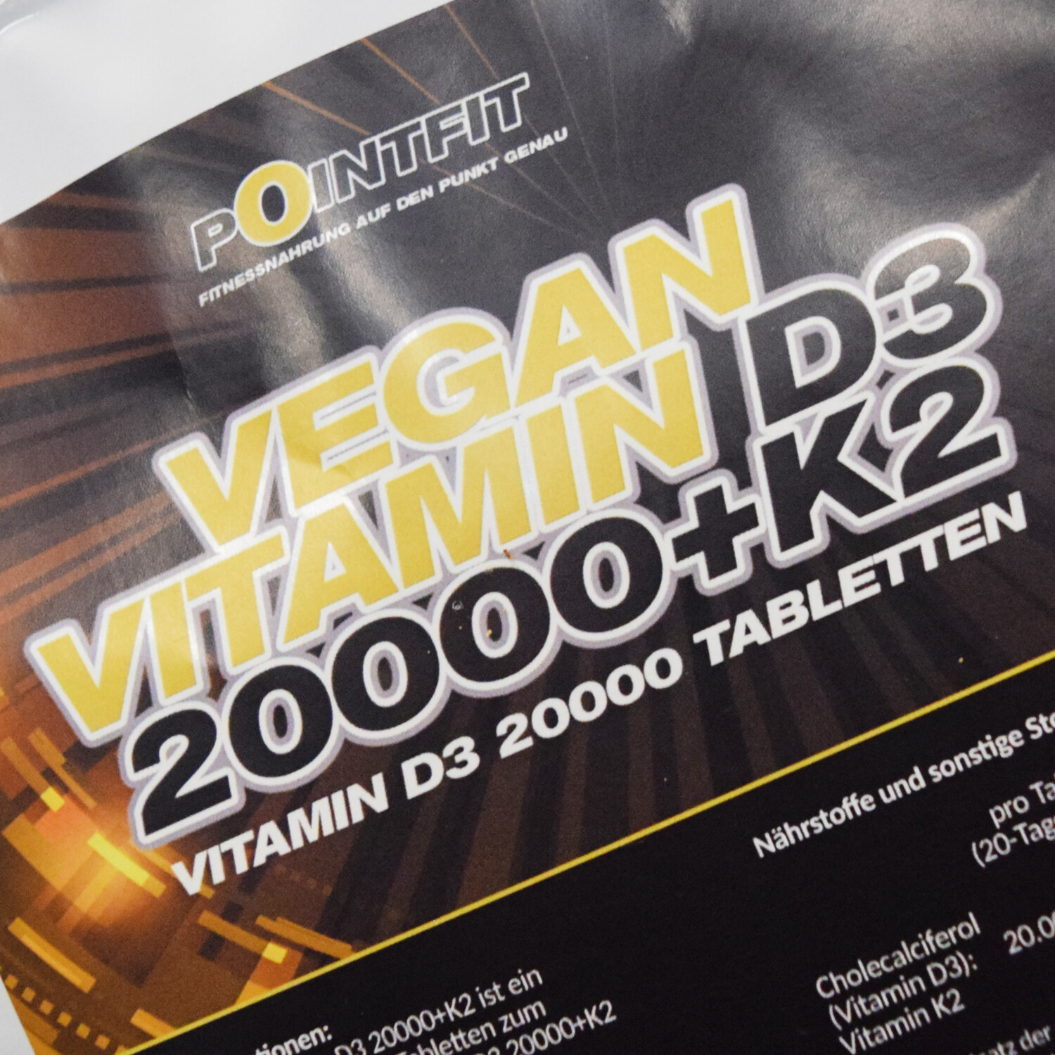 Vitamin D3 20000 I.E + K2 MK7 200 mcg Depot Hochdosiert 180 Vegane