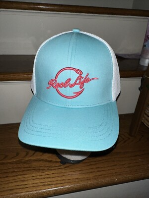 REEL LIFE Fish Hook Trucker Baseball Cap Fishing Hat OSFM BID 4 CHARITY  3hat