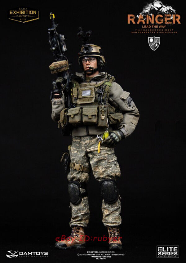 1/6 12インチ RANGER US ARMY GUNNER  素体無し Damtoys 78010 1/6 US ARMY 75th RANGER REGIMENT SAW GUNNER