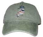 Belted Kingfisher Embroidered Cotton Cap NEW