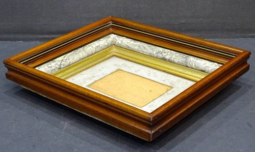 Antique VICTORIAN Deep Tray Edge WALNUT WOOD Painting PICTURE FRAME / Eastlake - Picture 7 of 12